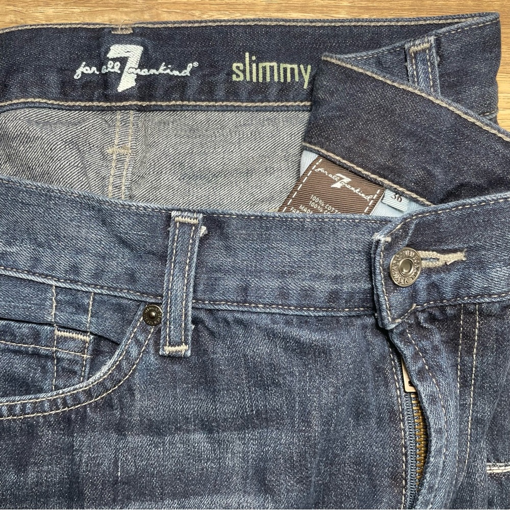 7 For All Mankind Slimmy‎ Denim Jeans Blue Jeans Men's 36 x 31 EUC
